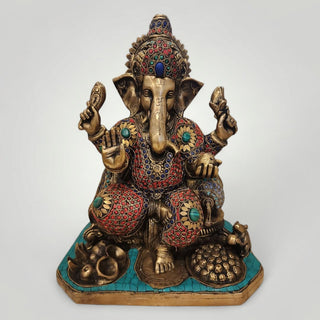 Antique Ganesh with Stone work