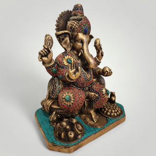 Antique Ganesh with Stone work