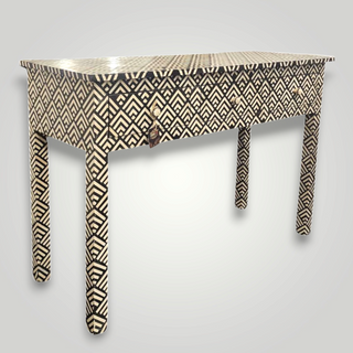 Black and white Bone Inlay Console Table