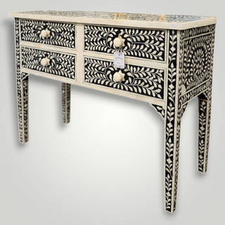 Bone inlay 4 drawer console
