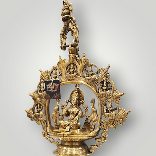 Brass Ashtalaxmi lamp