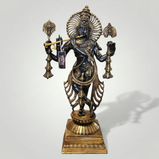 Brass Black and Gold Krishna
