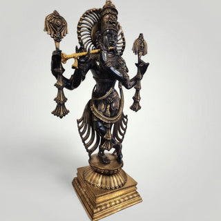 Brass Black and Gold Krishna