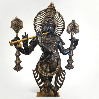 Brass Black and Gold Krishna