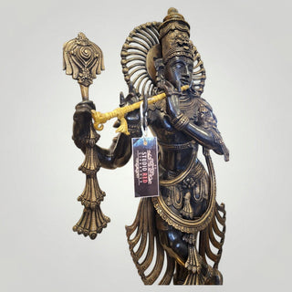 Brass Black and Gold Krishna