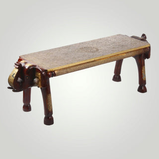 Brass Fitted double Elephant table