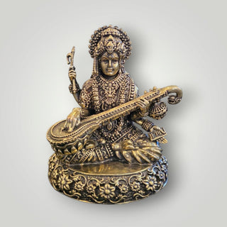 Brass Saraswati
