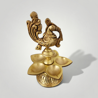 Ethnic Indian 5-Diya Lamp