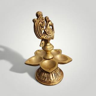 Ethnic Indian 5-Diya Lamp