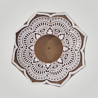 Floral Carved Tealight Holder