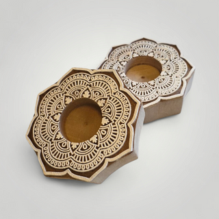 Floral Carved Tealight Holder