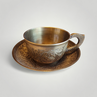 Golden Brass Chai Set