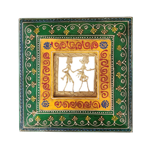 Green & Yellow Indian Folk Art  (Medium)