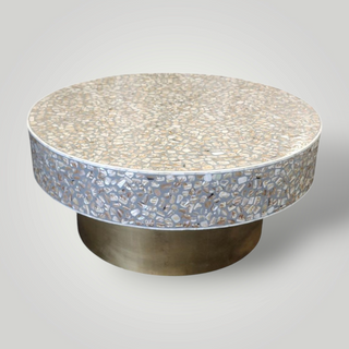 Grey mother of pearl coffee table