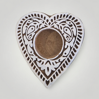 Heart Carved Tealight Holder