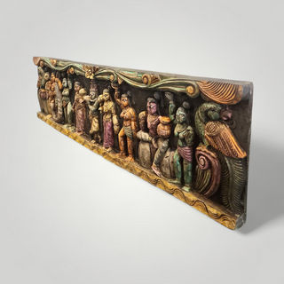 Krishna Leela Darbar – HandCarved Wall Panel
