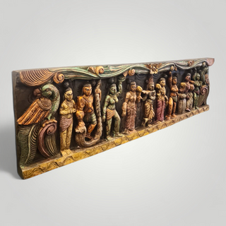 Krishna Leela Darbar – HandCarved Wall Panel