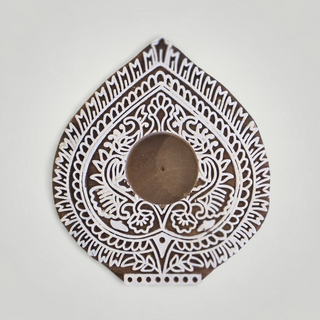Leaf Carved Tealight Holder