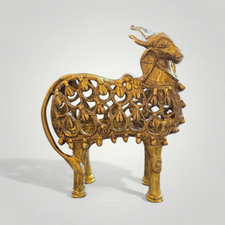 Majestic Nandi Idol in Brass