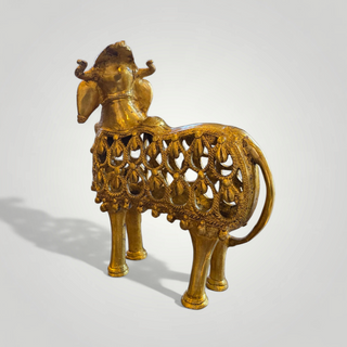 Majestic Nandi Idol in Brass