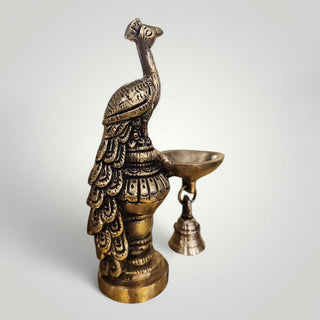 Peacock with Diya