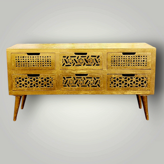 Plasma Console table Gold