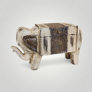 Rustic Elephant Accent Box
