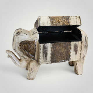 Rustic Elephant Accent Box