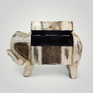 Rustic Elephant Accent Box