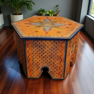 Saffron Mandala Table