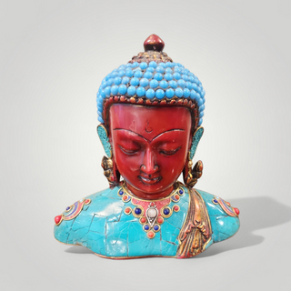 Stone-Studded Resin Buddha