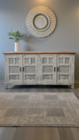 The Ivory Haveli Jali Sideboard