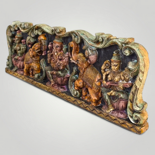 Tridev Blessings – Ganesha, Lakshmi & Saraswati Wall Panel