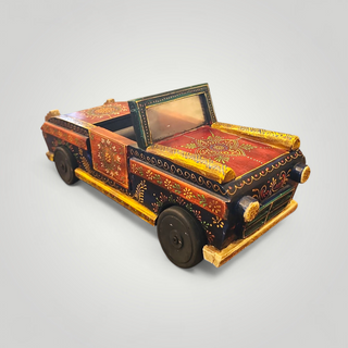 Vintage Handpainted Wooden Car