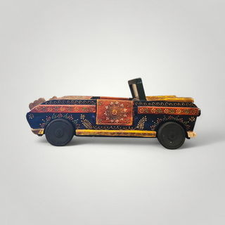 Vintage Handpainted Wooden Car