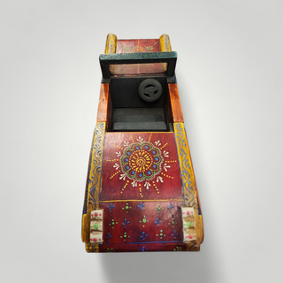 Vintage Handpainted Wooden Car