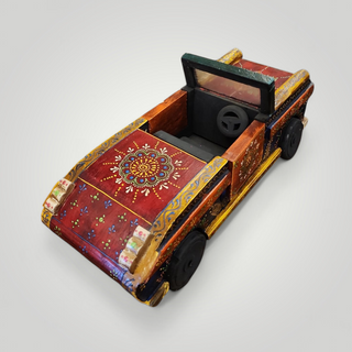 Vintage Handpainted Wooden Car